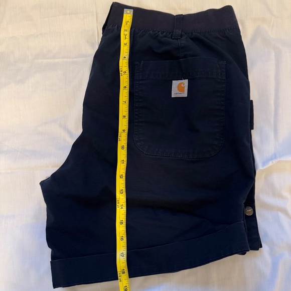 Carhartt RN#14806 Force Original Fit Work Shorts Women 16 Navy Blue Rip Stop - Picture 4 of 4